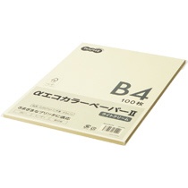 ＴＡＮＯＳＥＥ　αエコカラーペーパーII　Ｂ４　ライトクリーム　少枚数パック　１冊（１００枚）1