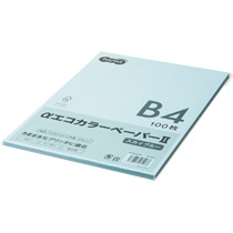 ＴＡＮＯＳＥＥ　αエコカラーペーパーII　Ｂ４　スカイブルー　少枚数パック　１冊（１００枚）1