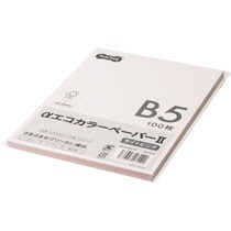 ＴＡＮＯＳＥＥ　αエコカラーペーパーII　Ｂ５　ライトピンク　少枚数パック　１冊（１００枚）1