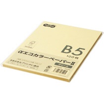 ＴＡＮＯＳＥＥ　αエコカラーペーパーII　Ｂ５　クリーム　少枚数パック　１冊（１００枚）1