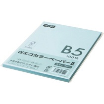 ＴＡＮＯＳＥＥ　αエコカラーペーパーII　Ｂ５　スカイブルー　少枚数パック　１冊（１００枚）1