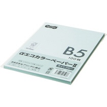 ＴＡＮＯＳＥＥ　αエコカラーペーパーII　Ｂ５　ライトブルー　少枚数パック　１冊（１００枚）1
