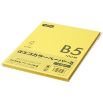 ＴＡＮＯＳＥＥ　αエコカラーペーパーII　Ｂ５　イエロー　少枚数パック　１冊（１００枚）1