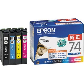 エプソン　インクカートリッジ　４色パック　ＩＣ４ＣＬ７４　１箱（４個：各色１個）
