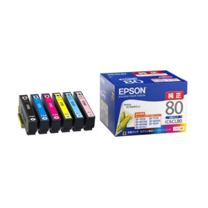 エプソン　インクカートリッジ　６色パック　ＩＣ６ＣＬ８０　１箱（６個：各色１個）1
