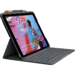 ロジクール　スリム　フォリオ　ｆｏｒ　ｉＰａｄ（第７世代、第８世代、第９世代）　Ｂｌｕｅｔｏｏｔｈキーボード一体型ケース　グラファイト　ｉＫ１０５５ＢＫ　１台