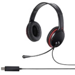 バッファロー　両耳ヘッドバンド式ヘッドセット　ＵＳＢ　大型ドライバー搭載　ブラック　ＢＳＨＳＨＵＳ３００ＢＫＺ　１個