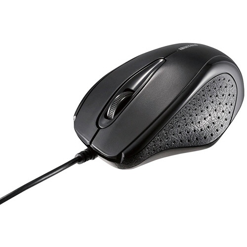 バッファロー　有線ＩＲ　ＬＥＤマウス　３ボタンタイプ　簡易パッケージモデル　ブラック　ＢＳＭＲＵ２１ＢＫＺ　１個1