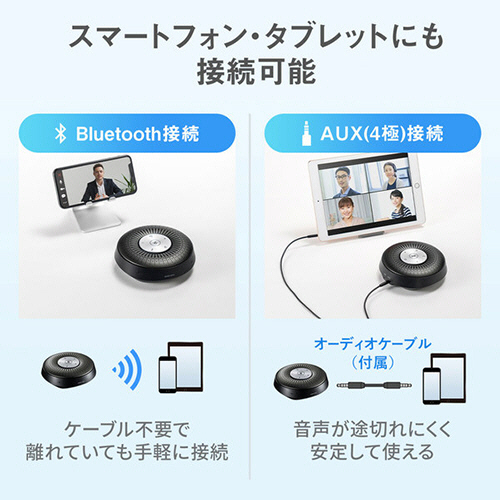 たのめーる】サンワサプライ Bluetooth会議スピーカーフォン MM-BTMSP1