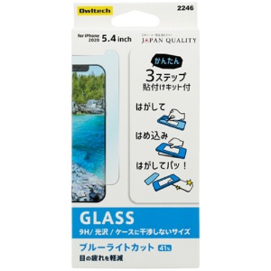オウルテック　ｉＰｈｏｎｅ　１２　ｍｉｎｉ用　液晶画面保護強化ガラス　光沢・ブルーライトカット　ＯＷＬ－ＧＳＩＣ５４－ＢＣ　１枚1