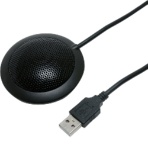 ナカバヤシ ミヨシ USB平型無指向性マイク ブラック UMF-03/BK 1台