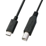 サンワサプライ　ＵＳＢ２．０　ＴｙｐｅＣ－Ｂケーブル　ブラック　１ｍ（ＲｏＨＳ指令１０準拠）　ＫＵ－ＣＢ１０　１本