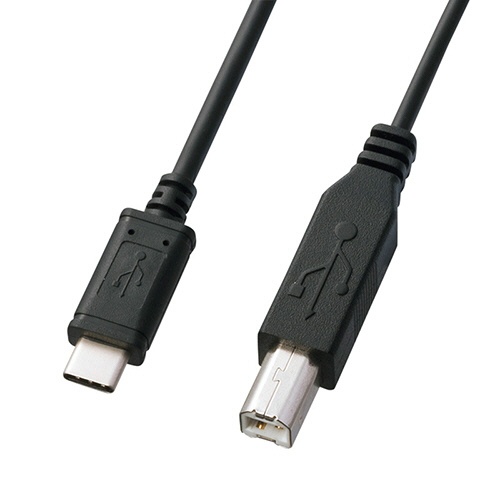 サンワサプライ　ＵＳＢ２．０　ＴｙｐｅＣ－Ｂケーブル　ブラック　１ｍ（ＲｏＨＳ指令１０準拠）　ＫＵ－ＣＢ１０　１本1