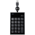 サンワサプライ 巻取りUSBテンキー ブラック NT-21UBK 1個