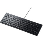 サンワサプライ　ＵＳＢスリムキーボード　テンキー付き　ブラック　ＳＫＢ－ＳＬ３１ＢＫ　１台