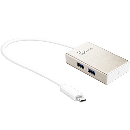 ｊ５　Ｃｒｅａｔｅ　ＵＳＢ　Ｔｙｐｅ－Ｃ　ｔｏ　ＵＳＢ　３．０　４ポートハブ　シャンパンゴールド　ＪＣＨ３４３　１個1