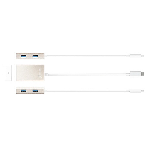 ｊ５　Ｃｒｅａｔｅ　ＵＳＢ　Ｔｙｐｅ－Ｃ　ｔｏ　ＵＳＢ　３．０　４ポートハブ　シャンパンゴールド　ＪＣＨ３４３　１個3