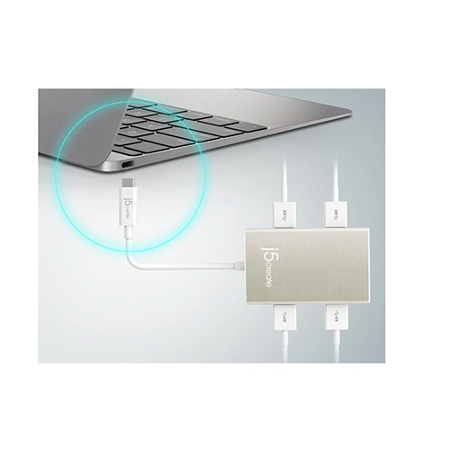 ｊ５　Ｃｒｅａｔｅ　ＵＳＢ　Ｔｙｐｅ－Ｃ　ｔｏ　ＵＳＢ　３．０　４ポートハブ　シャンパンゴールド　ＪＣＨ３４３　１個5