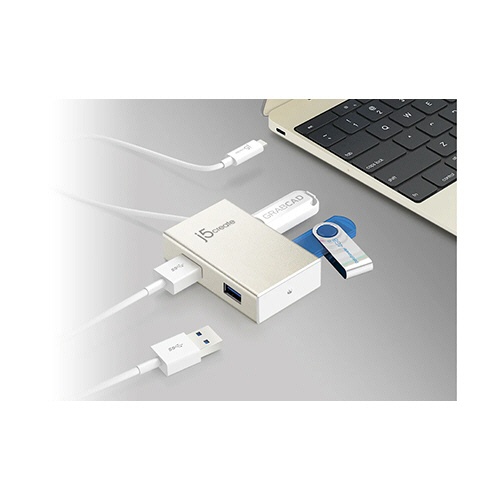 ｊ５　Ｃｒｅａｔｅ　ＵＳＢ　Ｔｙｐｅ－Ｃ　ｔｏ　ＵＳＢ　３．０　４ポートハブ　シャンパンゴールド　ＪＣＨ３４３　１個6