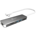 ｊ５　Ｃｒｅａｔｅ　ＵＳＢ－Ｃ　１０Ｇ　５ｉｎ１　マルチアダプタ　スペースグレー　ＪＣＤ３７２　１個