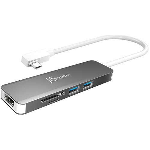 ｊ５　Ｃｒｅａｔｅ　ＵＳＢ－Ｃ　１０Ｇ　５ｉｎ１　マルチアダプタ　スペースグレー　ＪＣＤ３７２　１個1