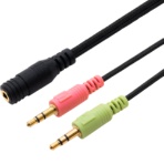 ナカバヤシ　ミヨシ　ＰＣ用オーディオ変換ケーブル　４極－３極　ＰＡＡ－４Ｐ３Ｐ　１本