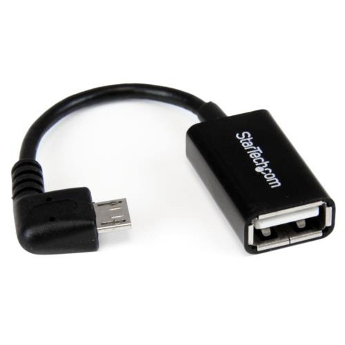 ＳｔａｒＴｅｃｈ．ｃｏｍ　ｍｉｃｒｏＵＳＢ　ＯＴＧ変換アダプタ　Ｌ型　１２ｃｍ　ＵＳＢ　Ａ（メス）－ＵＳＢ　ＭｉｃｒｏＢ（オス）　ブラック　ＵＵＳＢＯＴＧＲＡ　１個1
