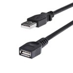 StarTech.com USB2.0延長ケーブル 1.8m A(オス)-A(メス) ブラック USBEXTAA6BK 1本