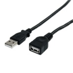 ＳｔａｒＴｅｃｈ．ｃｏｍ　ＵＳＢ２．０延長ケーブル　９１ｃｍ　Ａ（オス）－Ａ（メス）　ブラック　ＵＳＢＥＸＴＡＡ３ＢＫ　１本