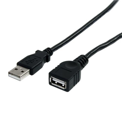 ＳｔａｒＴｅｃｈ．ｃｏｍ　ＵＳＢ２．０延長ケーブル　９１ｃｍ　Ａ（オス）－Ａ（メス）　ブラック　ＵＳＢＥＸＴＡＡ３ＢＫ　１本1