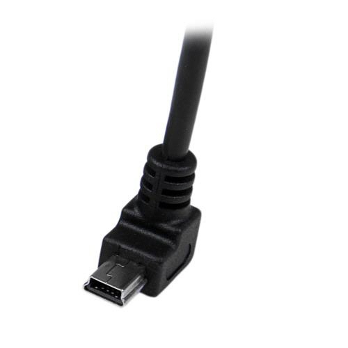 ＳｔａｒＴｅｃｈ．ｃｏｍ　ＵＳＢ２．０ケーブル　２ｍ　Ｔｙｐｅ　Ａ（オス）－ミニＢ（オス）Ｌ型下向き　ブラック　ＵＳＢＡＭＢ２ＭＤ　１本3