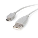 ＳｔａｒＴｅｃｈ．ｃｏｍ　ＵＳＢ２．０ケーブル　３ｍ　Ｔｙｐｅ　Ａ（オス）－Ｍｉｎｉ　Ｂ（オス）　グレー　ＵＳＢ２ＨＡＢＭ１０　１本