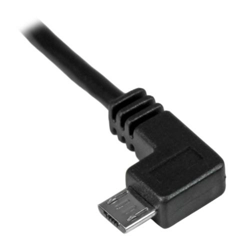 たのめーる】StarTech.com Micro USB L型左向きケーブル 0.5m