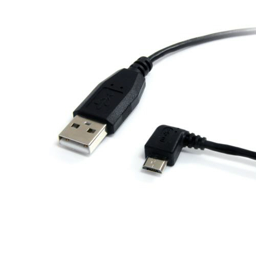 たのめーる】StarTech.com microUSB変換ケーブル 左向きL型 91cm USB A