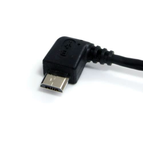 たのめーる】StarTech.com microUSB変換ケーブル 左向きL型 91cm USB A