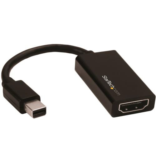 ＳｔａｒＴｅｃｈ．ｃｏｍ　Ｍｉｎｉ　ＤｉｓｐｌａｙＰｏｒｔ－ＨＤＭＩ変換アダプタ　４Ｋ　ミニディスプレイポート－ＨＤＭＩ　オス／メス　ブラック　ＭＤＰ２ＨＤ４Ｋ６０Ｓ　１個1