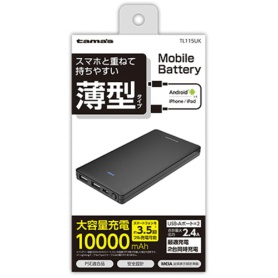 多摩電子工業　モバイルバッテリー１００００　ブラック　ＴＬ１１５ＵＫ　１個
