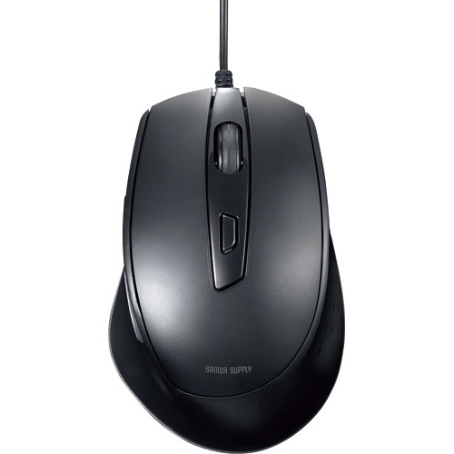 ＴＡＮＯＳＥＥ　サンワサプライ　有線ブルーＬＥＤマウス（静音・抗菌タイプ・５ボタン）　ブラック　ＭＡ－ＴＭＢＬ９ＢＫ　１個1