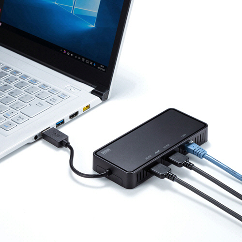 たのめーる】サンワサプライ USB3.1-HDMIディスプレイアダプタ(4K対応 ...