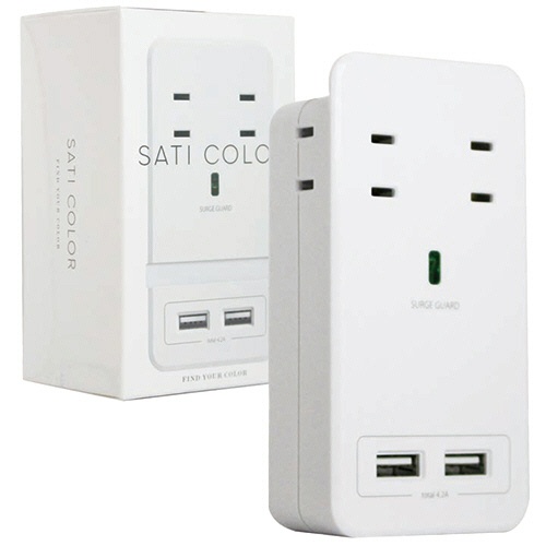 ファーゴ　ＳＡＴＩ　ＣＯＬＯＲ　電源タップ　ＡＣ４個口＋ＵＳＢ２ポート　ホワイト　ＣＴ２２１ＷＨ　１個1