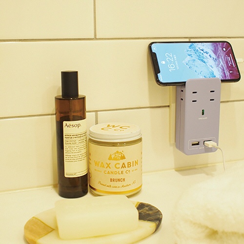 ファーゴ　ＳＡＴＩ　ＣＯＬＯＲ　電源タップ　ＡＣ４個口＋ＵＳＢ２ポート　パープル　ＣＴ２２１ＰＬ　１個2