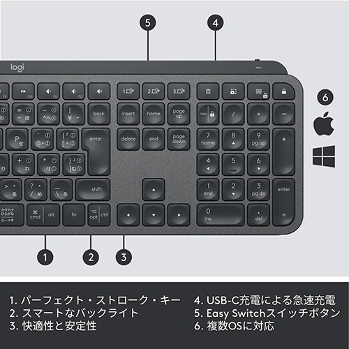 たのめーる】ロジクール MX KEYS ワイヤレスキーボード フォー