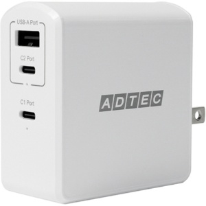 アドテック　ＰｏｗｅｒＤｅｌｉｖｅｒｙ対応　急速充電器　１０５Ｗ　ホワイト　ＡＰＤ－Ａ１０５ＡＣ２－ＷＨ　１個1
