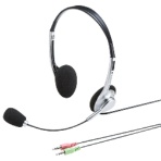 サンワサプライ　マルチメディアＰＣヘッドセット　シルバー　ＭＭ－ＨＳ５１５ＳＶＮ　１個