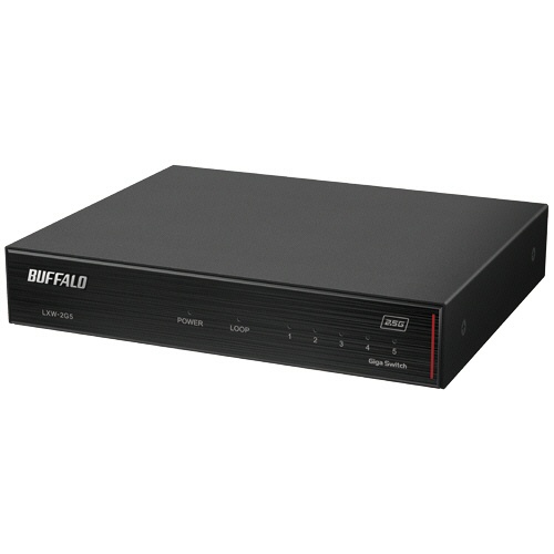 バッファロー　２．５ＧｂＥ対応　５ポートスイッチングＨｕｂ　ブラック　ＬＸＷ－２Ｇ５　１台1