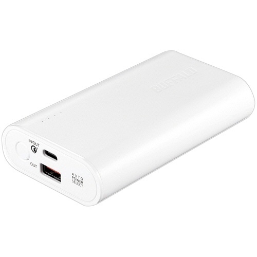 バッファロー　モバイルバッテリー　Ｔｙｐｅ－Ｃ入出力対応　１００５０ｍＡｈ　２ポート　ホワイト　ＢＳＭＰＢ１００１０Ｃ２ＷＨ　１個1