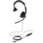 エレコム　デュアルマイクノイズリダクション有線ヘッドセット　ブラック　ＨＳ－ＨＰ１００ＵＮＣＢＫ　１個