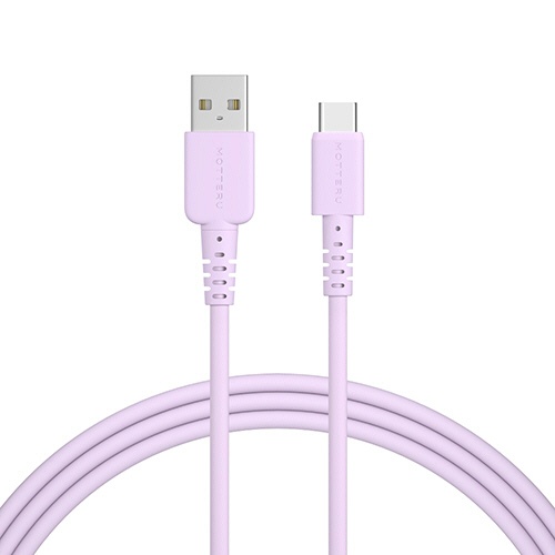オウルテック　ＭＯＴＴＥＲＵ　Ａ　ｔｏ　Ｃ　シリコンケーブル　ペールアイリス　２ｍ　ＭＯＴ－ＳＣＢＡＣＧ２００－ＰＵ　１本1