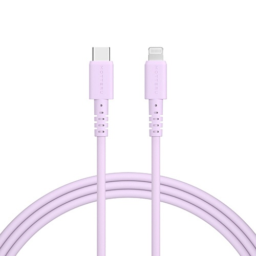 オウルテック　ＭＯＴＴＥＲＵ　Ｃ　ｔｏ　Ｌｉｇｈｔｎｉｎｇ　シリコンケーブル　ペールアイリス　２ｍ　ＭＯＴ－ＳＣＢＣＬＧ２００－ＰＵ　１本1