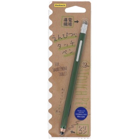 オウルテック　静電式えんぴつ型タッチペン　２ＷＡＹ　長さ１６０ｍｍ　グリーン　ＯＷＬ－ＴＰＳＥ０８－ＧＲ　１本